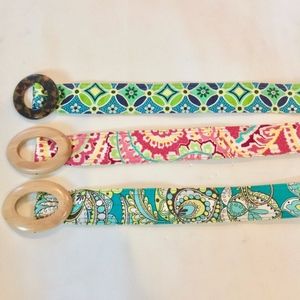 Vera Bradley Belts Daisy, Peacock, Capri Melon
